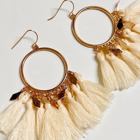 Set Of 3 Tassel Charm Boho Earrings - Picture 9 of 12